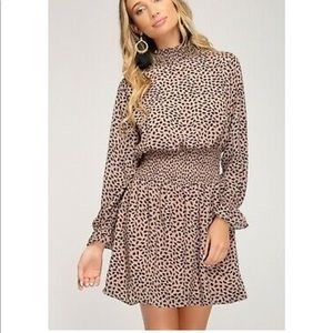 “She and Sky” Rose Pink Animal Leopard Print